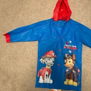 NWT! Paw Patrol Blue Raincoat with Red Accents